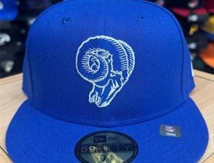 Los Angeles Rams Classic Horns Blue 59Fifty Fitted Hat by NFL x New Era Los Angeles Rams Classic Horns Blue 59Fifty Fitted Hat by NFL x New Era