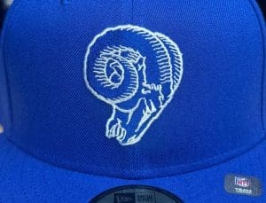 Los Angeles Rams Classic Horns Blue 59Fifty Fitted Hat by NFL x New Era Front Los Angeles Rams Classic Horns Blue 59Fifty Fitted Hat by NFL x New Era Front