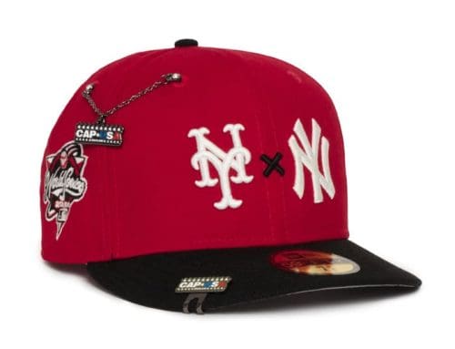 New York Yankees x Mets 2000 World Series Black Red 59Fifty Fitted Hat by MLB x New Era
