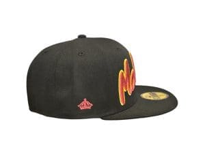 NHD26 Mahalo Black 59Fifty Fitted Hat by Fitted Hawaii x New Era Side