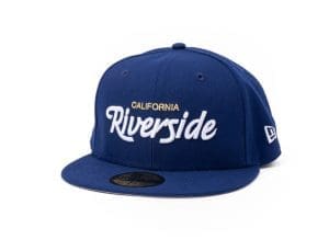Riverside Script Royal White Gold 59Fifty Fitted Hat by 1LoveIE x New Era