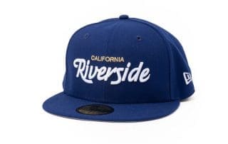 Riverside Script Royal White Gold 59Fifty Fitted Hat by 1LoveIE x New Era