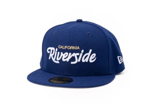 Riverside Script Royal White Gold 59Fifty Fitted Hat by 1LoveIE x New Era