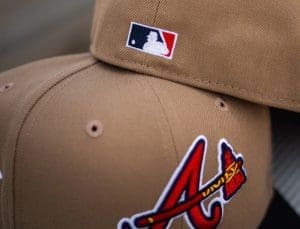 Atlanta Braves 1999 World Series Khaki Navy 59Fifty Fitted Hat by MLB x New Era Back