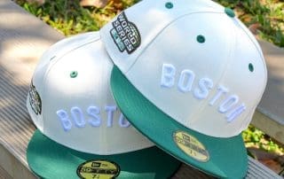 Boston Red Sox 2004 World Series Chrome Green 59Fifty Fitted Hat by MLB x New Era