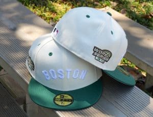 Boston Red Sox 2004 World Series Chrome Green 59Fifty Fitted Hat by MLB x New Era Back Boston Red Sox 2004 World Series Chrome Green 59Fifty Fitted Hat by MLB x New Era Back