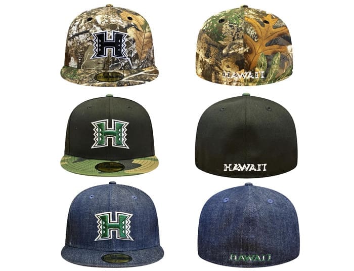 UH Three Colorways 59Fifty Fitted Hat by Fitted Hawaii x New Era