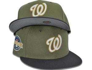 Washington Nationals Olive Graphite 59Fifty Fitted Hat by MLB x New Era