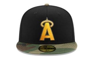 Anaheim Angels 25th Anniversary Black Camo 59Fifty Fitted Hat by MLB x New Era