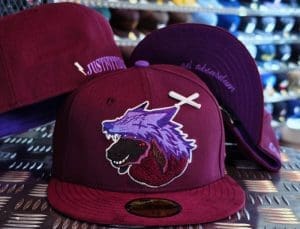 False Flag Maroon Purple 59Fifty Fitted Hat by JustFitteds x New Era False Flag Maroon Purple 59Fifty Fitted Hat by JustFitteds x New Era