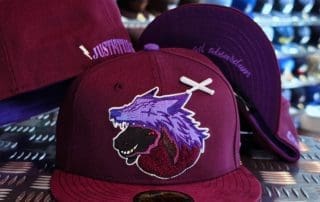 False Flag Maroon Purple 59Fifty Fitted Hat by JustFitteds x New Era