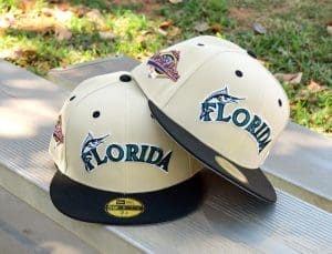 Florida Marlins 1997 WS Vegas Gold Black 59Fifty Fitted Hat by MLB x New Era