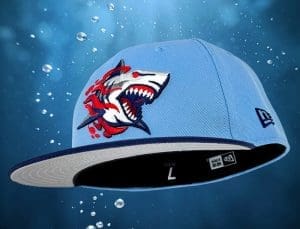 Great White North Shark Sky Blue Light Navy 59Fifty Fitted Hat by Noble North x New Era