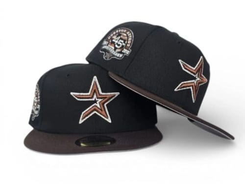 Houston Astros 45th Anniversary Black Brown 59Fifty Fitted Hat by MLB x New Era
