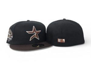 Houston Astros 45th Anniversary Black Brown 59Fifty Fitted Hat by MLB x New Era Back