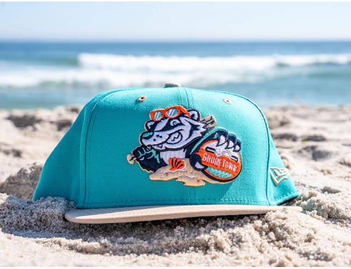 Jersey Shore BlueClaws TNC Shoretown Beach Badgers 59Fifty Fitted Hat by MiLB x New Era