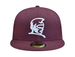 Kamehameha Maroon White 59Fifty Fitted Hat by Fitted Hawaii x New Era