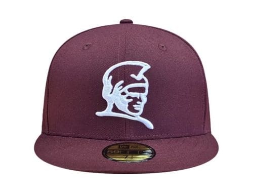 Kamehameha Maroon White 59Fifty Fitted Hat by Fitted Hawaii x New Era