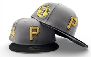 Pittsburgh Pirates 1974 ASG Light Gray Black 59Fifty Fitted Hat by MLB x New Era
