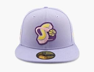 Seattle Supersonics Lavender 59Fifty Fitted Hat by NBA x New Era