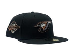 Toronto Blue Jays 1993 WS Black Metallic 59Fifty Fitted Hat by MLB x New Era Front