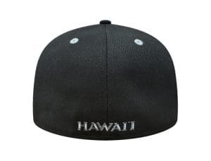 UH Metallic Pewter Black 59Fifty Fitted Hat by Fitted Hawaii x New Era Back