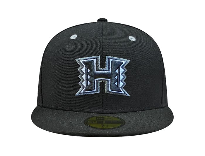 UH Metallic Pewter Black 59Fifty Fitted Hat by Fitted Hawaii x New Era