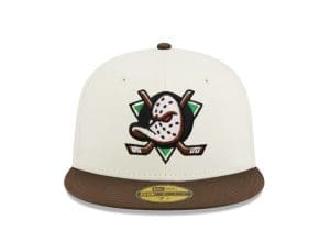Anaheim Ducks Chrome Brown 59Fifty Fitted Hat by NHL x New Era