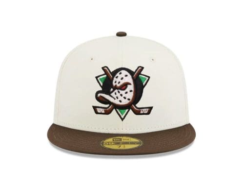 Anaheim Ducks Chrome Brown 59Fifty Fitted Hat by NHL x New Era