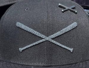 Crossed Bats Logo 3M Reflective 59Fifty Fitted Hat by JustFitteds x New Era Front