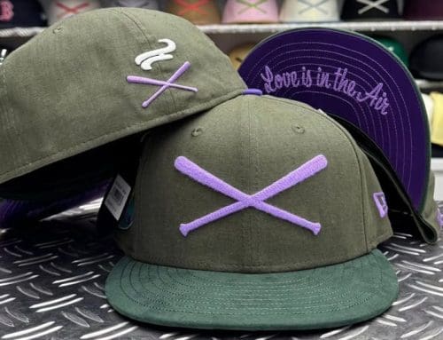 Crossed Bats Logo Smoking Trees 59Fifty Fitted Hat by JustFitteds x New Era