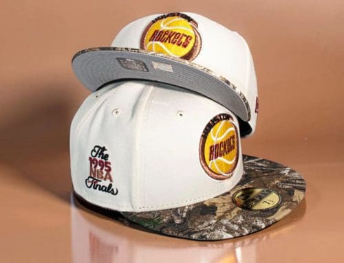 Houston Rockets 1999 NBA Finals Cream Camo 59Fifty Fitted Hat by NBA x New Era
