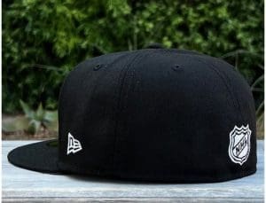 Los Angeles Kings Script Black White 59Fifty Fitted Hat by NHL x New Era Back