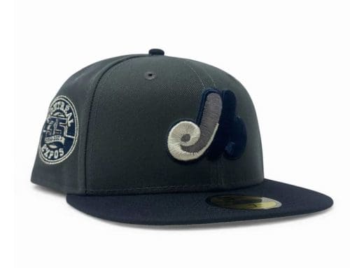 Montreal Expos 35th Anniversary Dark Gray Navy 59Fifty Fitted Hat by MLB x New Era
