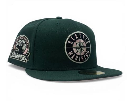 Seattle Mariners 30th Anniversary Green Pink 59Fifty Fitted Hat by MLB x New Era