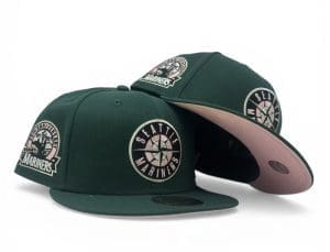 Seattle Mariners 30th Anniversary Green Pink 59Fifty Fitted Hat by MLB x New Era Front