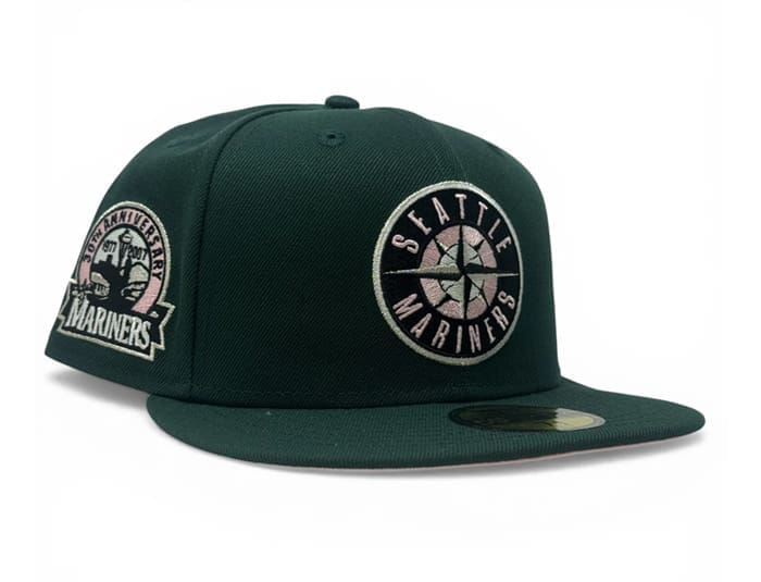 Seattle Mariners 30th Anniversary Green Pink 59Fifty Fitted Hat by MLB x New Era