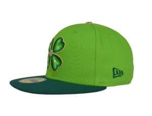 St. Patrick's Four Leaf Clover 59Fifty Fitted Hat by JustFitteds x New Era Left