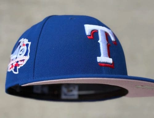 Texas Rangers 40th Anniversary Royal Pink 59Fifty Fitted Hat by MLB x New Era