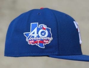 Texas Rangers 40th Anniversary Royal Pink 59Fifty Fitted Hat by MLB x New Era Patch