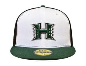 UH White Black Dark Green 59Fifty Fitted Hat by Fitted Hawaii x New Era