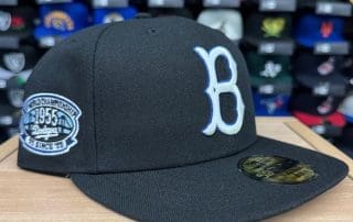 Brooklyn Dodgers 1955 1st World Series Black 59Fifty Fitted Hat by MLB x New Era