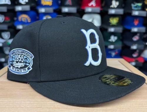 Brooklyn Dodgers 1955 1st World Series Black 59Fifty Fitted Hat by MLB x New Era