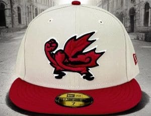 Fighting Maples Stone Vintage Red 59Fifty Fitted Hat by Noble North x New Era Front
