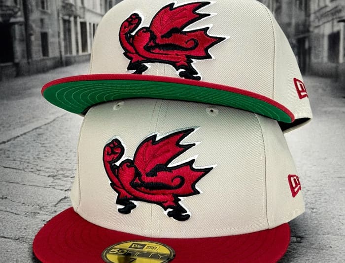 Fighting Maples Stone Vintage Red 59Fifty Fitted Hat by Noble North x New Era