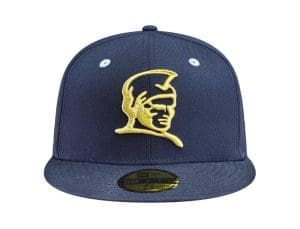 Kamehameha Navy Metallic Gold 59Fifty Fitted Hat by Fitted Hawaii x New Era Front Kamehameha Navy Metallic Gold 59Fifty Fitted Hat by Fitted Hawaii x New Era Front