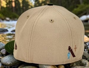 River Otter Angler Camel Olive 59Fifty Fitted Hat by Noble North x New Era Back