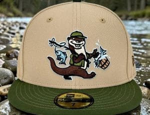 River Otter Angler Camel Olive 59Fifty Fitted Hat by Noble North x New Era Front