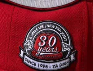 Spike Lee x New York Yankees 30th Anniversary Red Wool 59Fifty Fitted Hat by MLB x New Era Patch Spike Lee x New York Yankees 30th Anniversary Red Wool 59Fifty Fitted Hat by MLB x New Era Patch