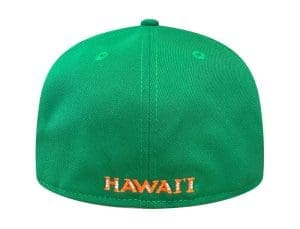 UH Kelly Green Orange 59Fifty Fitted Hat by Noble North x New Era Back UH Kelly Green Orange 59Fifty Fitted Hat by Fitted Hawaii x New Era Back